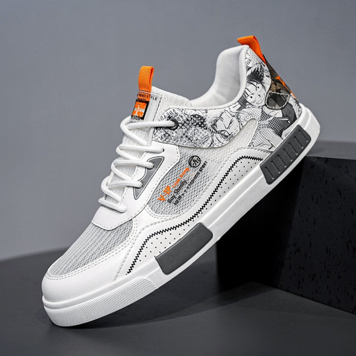 Unisex modischer Low-Top Sneaker mit atmungsaktivem Mesh gedämpfter EVA-Sohle und grafischem Comic-Print – Norré