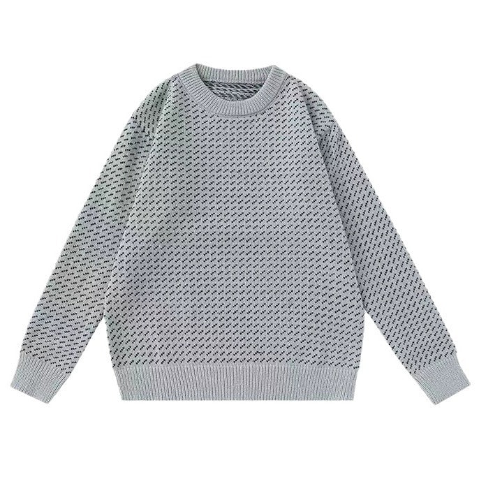 Damen Modischer Grobstrickpullover mit kreativem Muster Echoarchiv