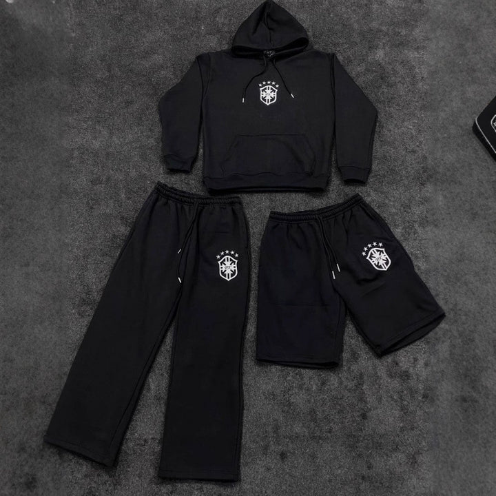 Damen nan weite Jogginghose mit elastischem Bund, Tunnelzug und gesticktem Emblem Echo Archiv