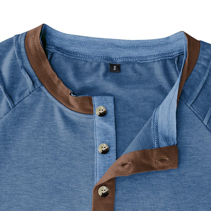 Herren Poloshirt mit gesteppten Ärmeln und modischen Knopfdetails Echoarchiv