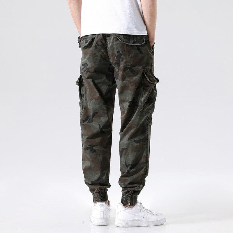 Herren Cargo-Jogginghose im Camouflage-Utility-Design mit großen Klappentaschen Echo Archiv