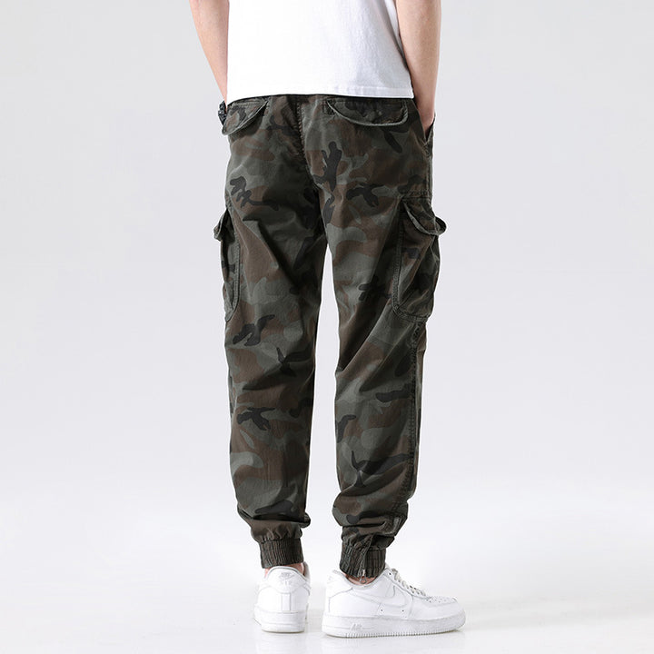 Herren Cargo-Jogginghose im Camouflage-Utility-Design mit großen Klappentaschen Echo Archiv