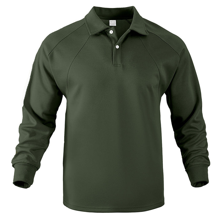 Herren Polo-Sweatshirt mit Raglanärmeln, Halbknopfleiste und Rippbündchen Echoarchiv