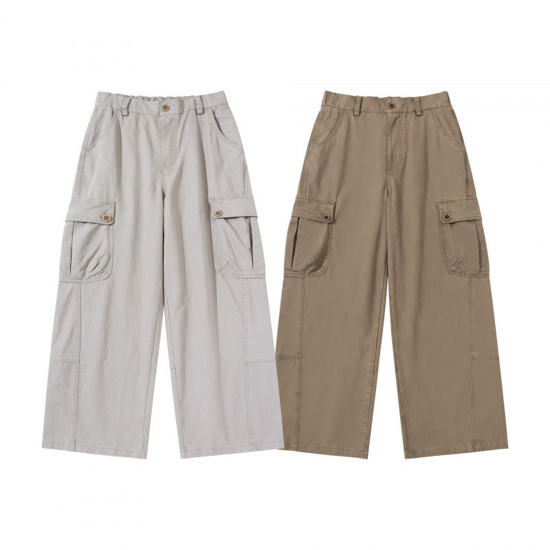 Damen Weite Cargo-Hose mit hohem Bund, großen Klappentaschen und Culotte-Silhouette Echo Archiv