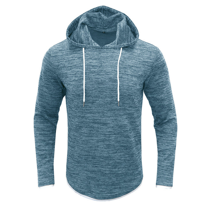 Herren lässiger Hoodie mit strukturiertem Design und Kängurutasche Echoarchiv