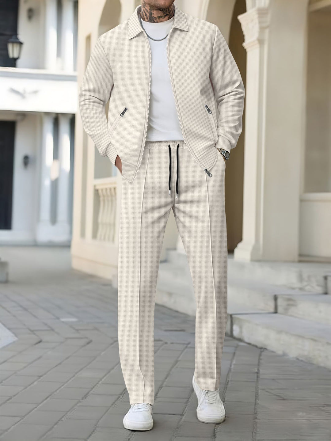 Herren Stilvolle Freizeithose und Jacke Set Echoarchiv