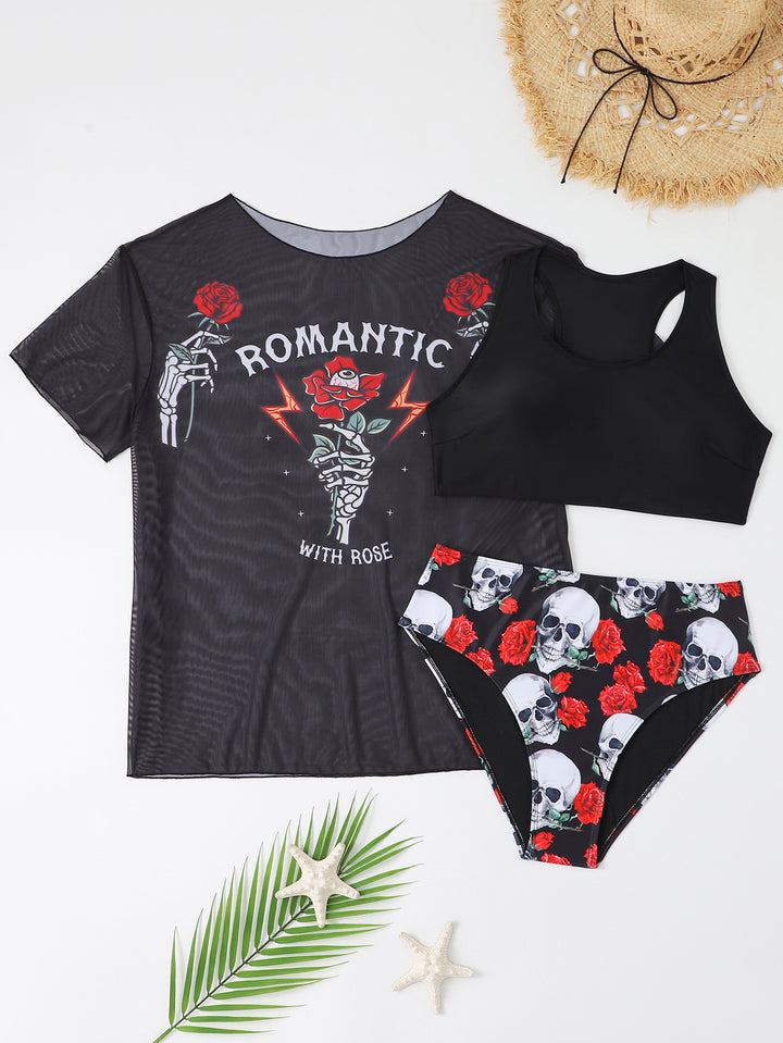 Damen Freizeit-Bikini-Set mit Netzoberteil Echo Archiv