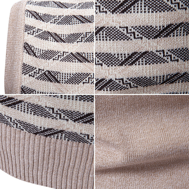 Herren ärmellose Strickjacke mit modernem Zopfmuster Echoarchiv