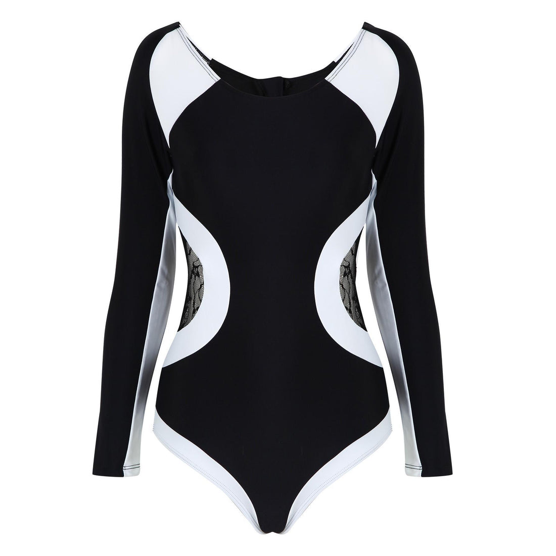 Damen Sportlicher Langarm Badeanzug – Maréssa