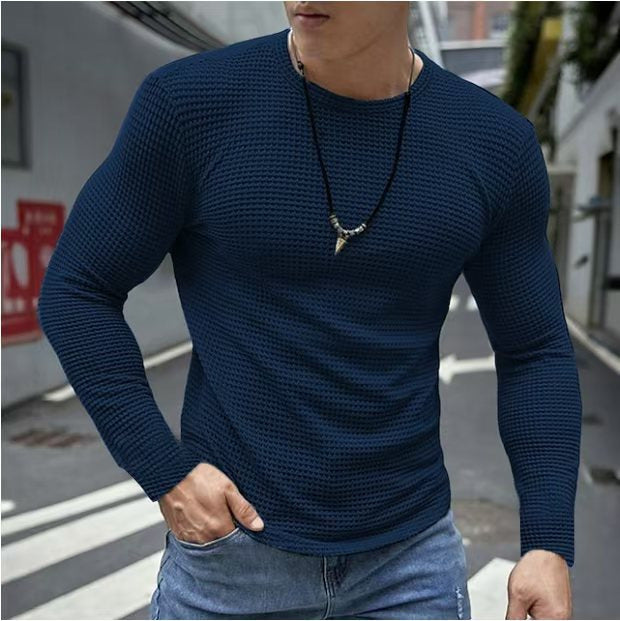 Herren Langarm Shirt mit Waffelstruktur Echoarchiv