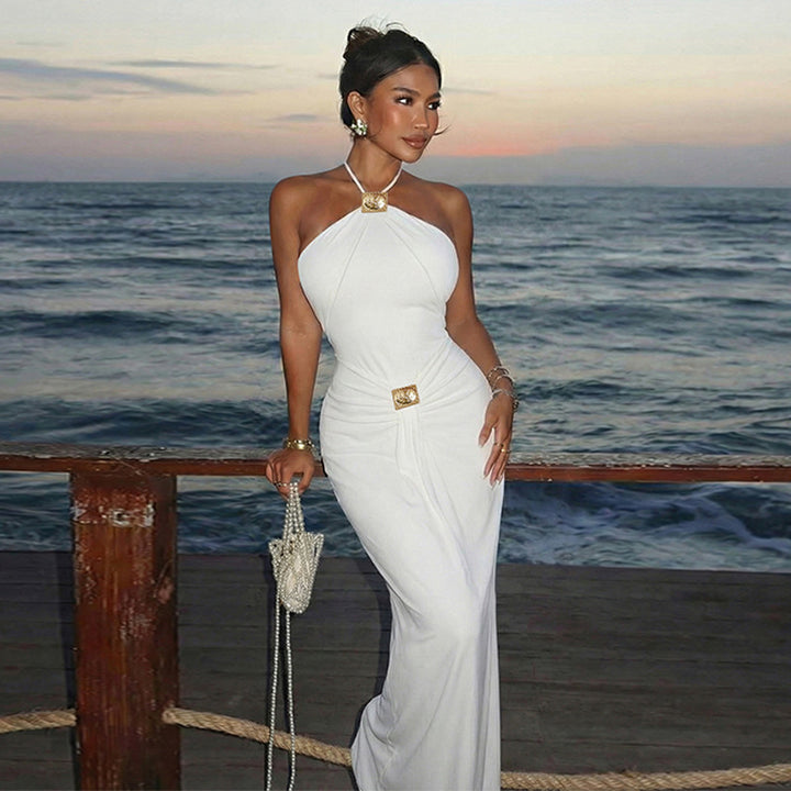 Damen Elegantes Wickelkleid mit raffiniertem Halterneck Echo Archiv