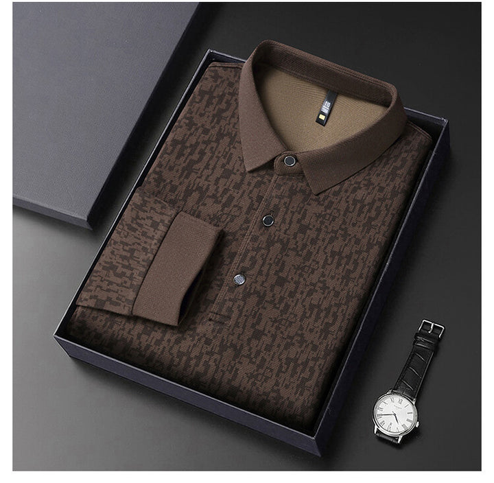 Herren elegantes Poloshirt mit strukturiertem Design Echoarchiv