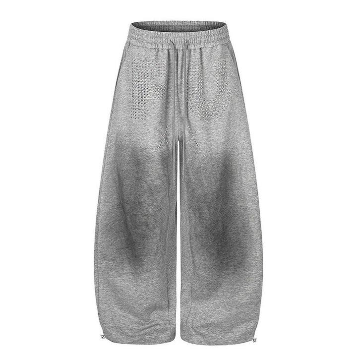 Damen Extraweite Cropped Palazzo-Sweathose mit Komfortbund und Tunnelzug Echoarchiv