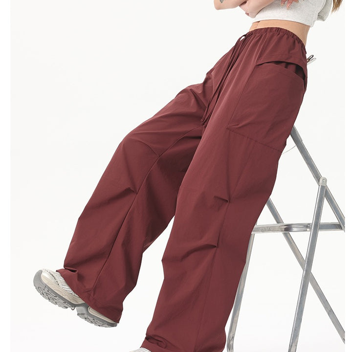 Damen Wide‑Leg Cargo‑Hose mit elastischem Bund & Utility‑Taschen Echoarchiv