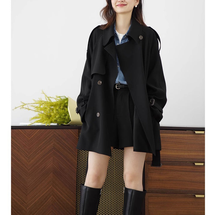 Damen Eleganter Oversized-Trenchcoat Echoarchiv