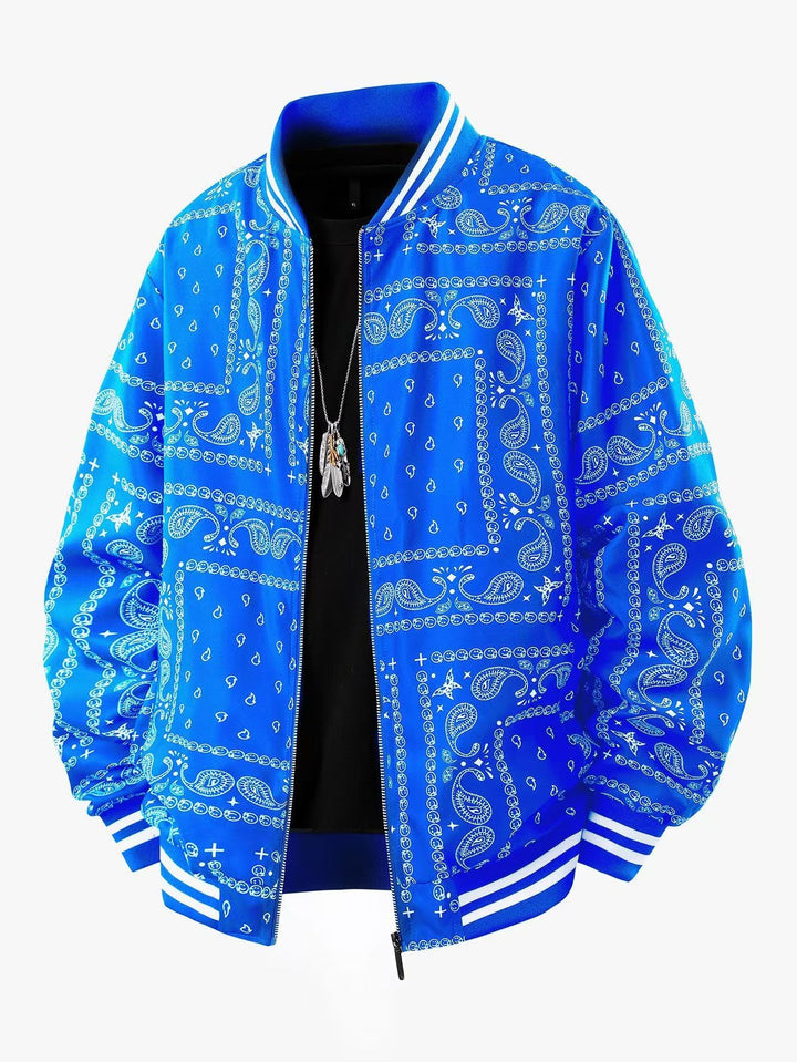 Herren Coole Bomberjacke mit Paisleymuster Echo Archiv