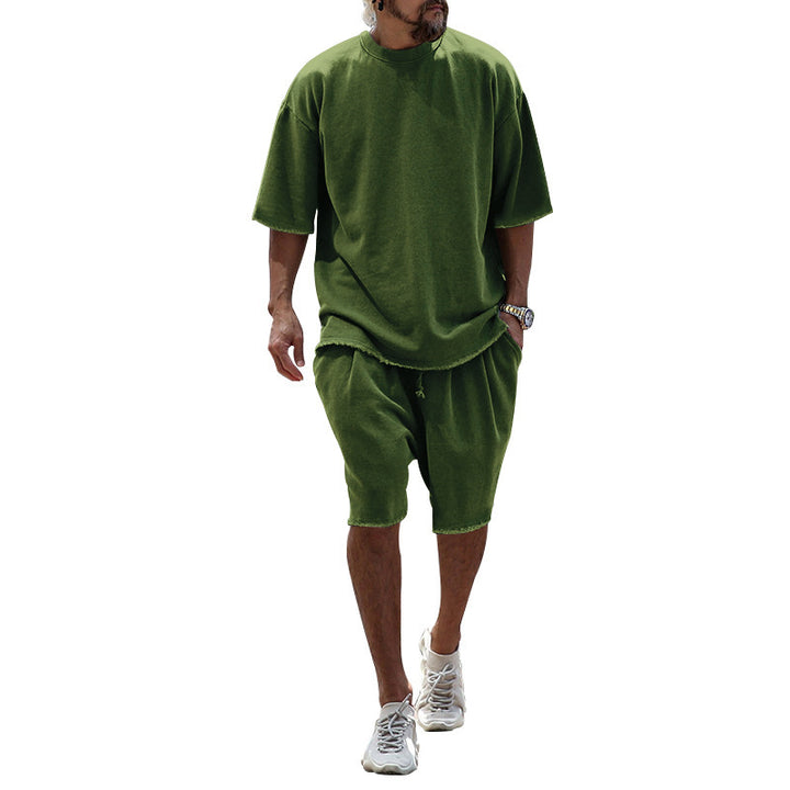 Herren lässiges Oberteil und Shorts Set Echoarchiv