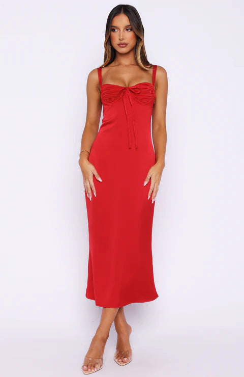 Damen figurbetontes Maxi-Kleid mit floralem Design und seitlichem Schlitz Echo Archiv