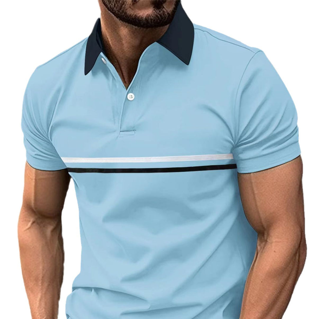 Herren Sportliches Polohemd mit modischen Streifen Echoarchiv