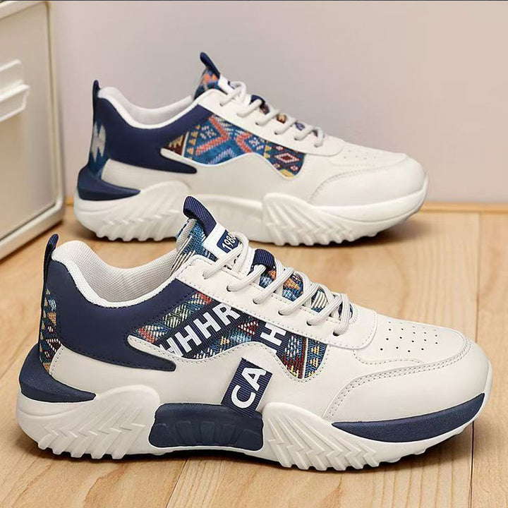 Damen Chunky-Plateau-Sneaker mit ethnischem Webmuster und gepolstertem Komfortschaft Echoarhiv
