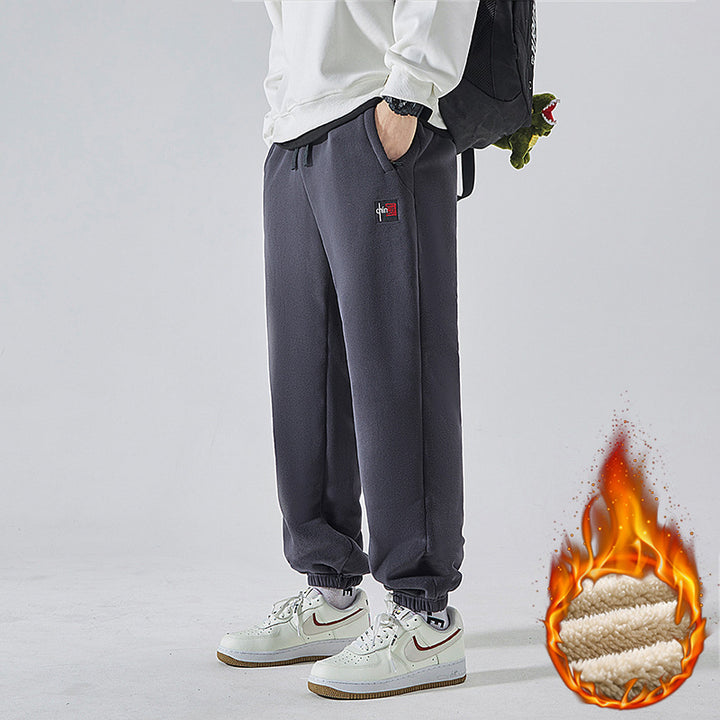 Herren Gefütterte Sweatpants mit Sherpa‑Innenfutter und elastischen Bündchen Echo Archiv