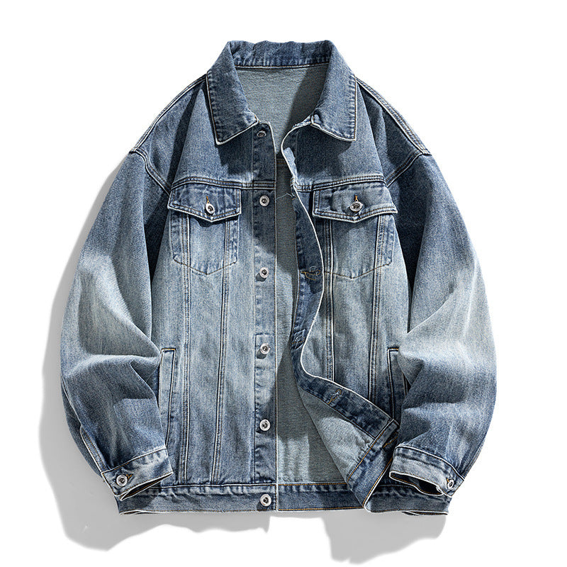 Herren Modische Denimjacke mit lässigem Schnitt und praktischen Taschen Echoarchiv