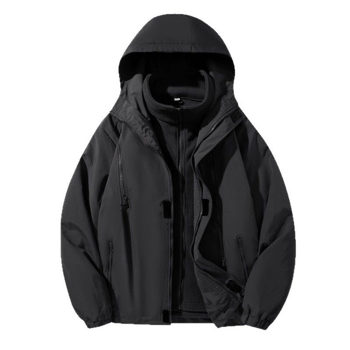 Herren Zweiteiler Regen- und Thermojacke mit abnehmbarer Fleece-Innenjacke und winddichter Membran – Taviero