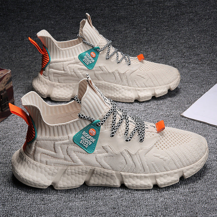 Damen sportliche Obermaterial-Stretch Sneakers mit rutschfester Sohle und hohem Komfort Echo Archiv