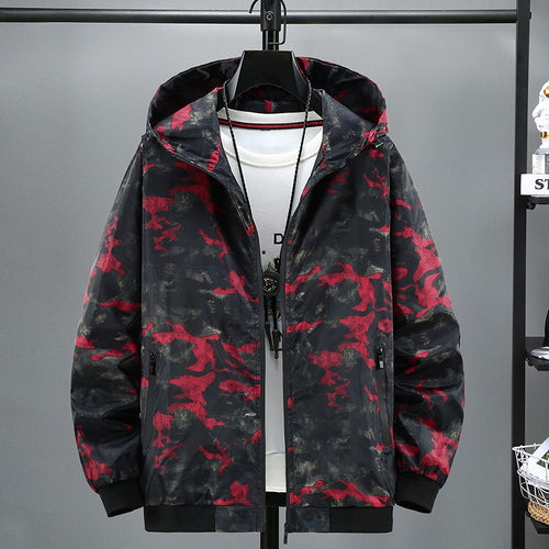 Herren Modische Kapuzenjacke mit Camouflage-Muster Echo Archiv