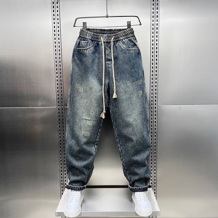 Herren Bequeme und lockere Denim-Hose Echoarchiv