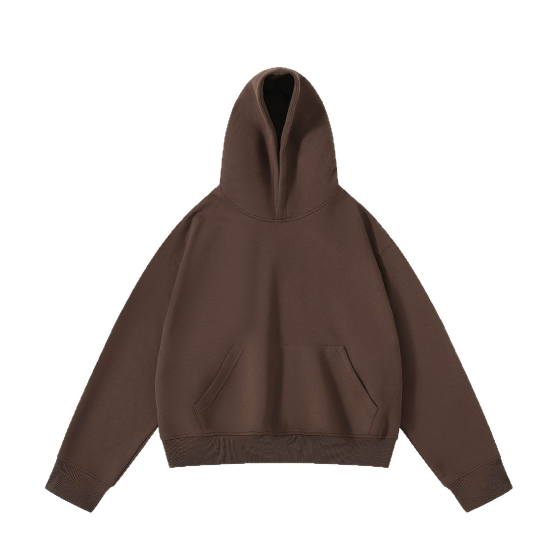 Unisex schwerer Oversize-Kapuzenpullover mit doppellagiger Kapuze Kängurutasche und breitem Rippbund – Auréline
