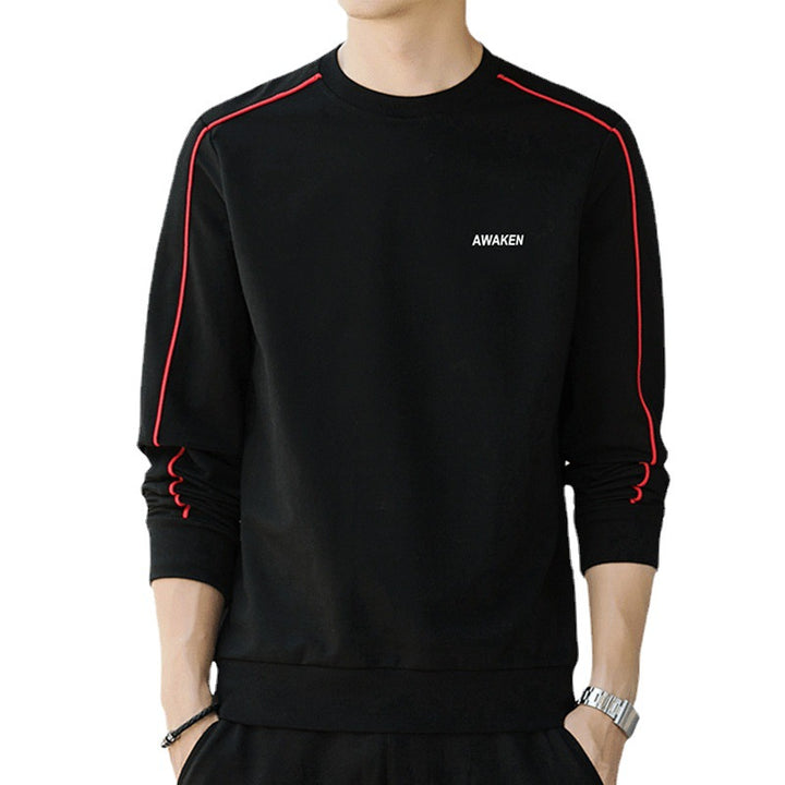 Herren Crewneck‑Sweatshirt mit Kontrastpaspel und schmaler Silhouette – Marzano