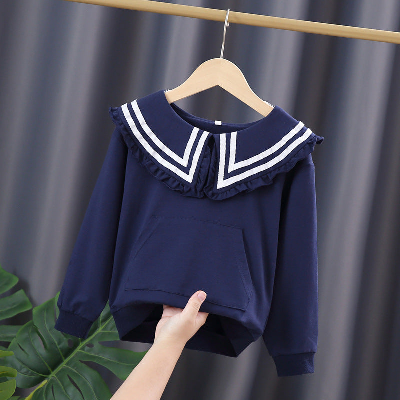 Mädchen Kapuzenpullover mit maritimem Kragen Echo Archiv