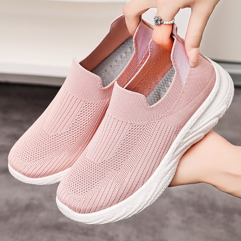 Damen nan nahtloser Strick-Slip-On Komfortwalker mit sockenähnlichem Schaft, reaktiver Memory-Fußbett-Einlage und flexibler EVA-Leichtsohle Echo Archiv