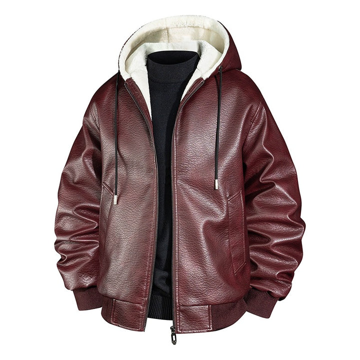 Herren Coole Kunstlederjacke mit kuscheliger Innenausstattung Echo Archiv