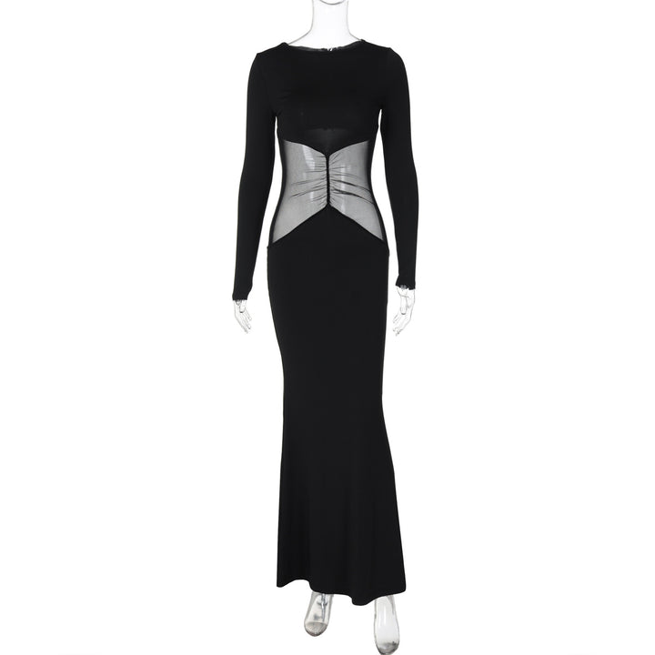 Damen Elegantes Maxikleid mit transparenter Taillenpartie Echo Archiv