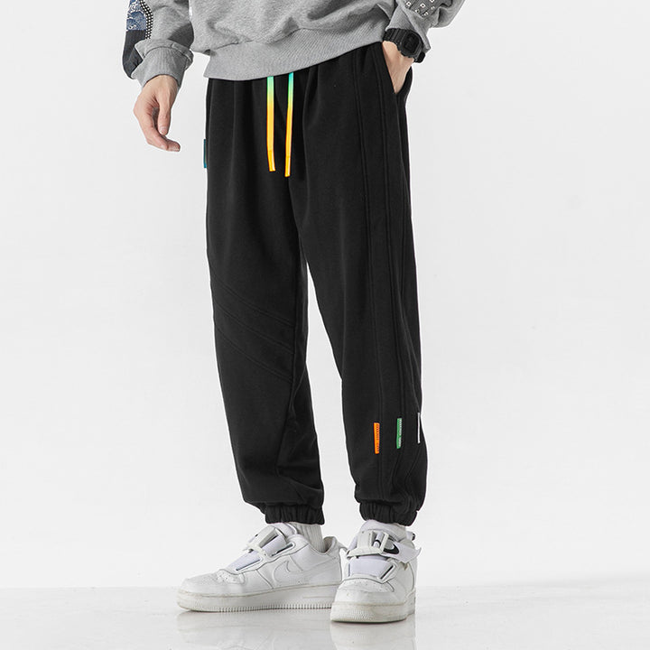 Herren Oversized Jogger-Sweatpants aus Baumwollmix mit Kordelzug und elastischen Bündchen Echo Archiv