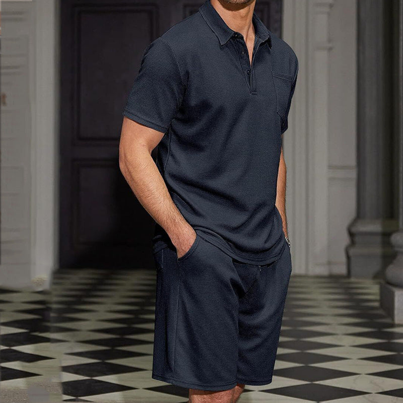 Herren Freizeitsatz mit Polohemd und Shorts Echoarchiv