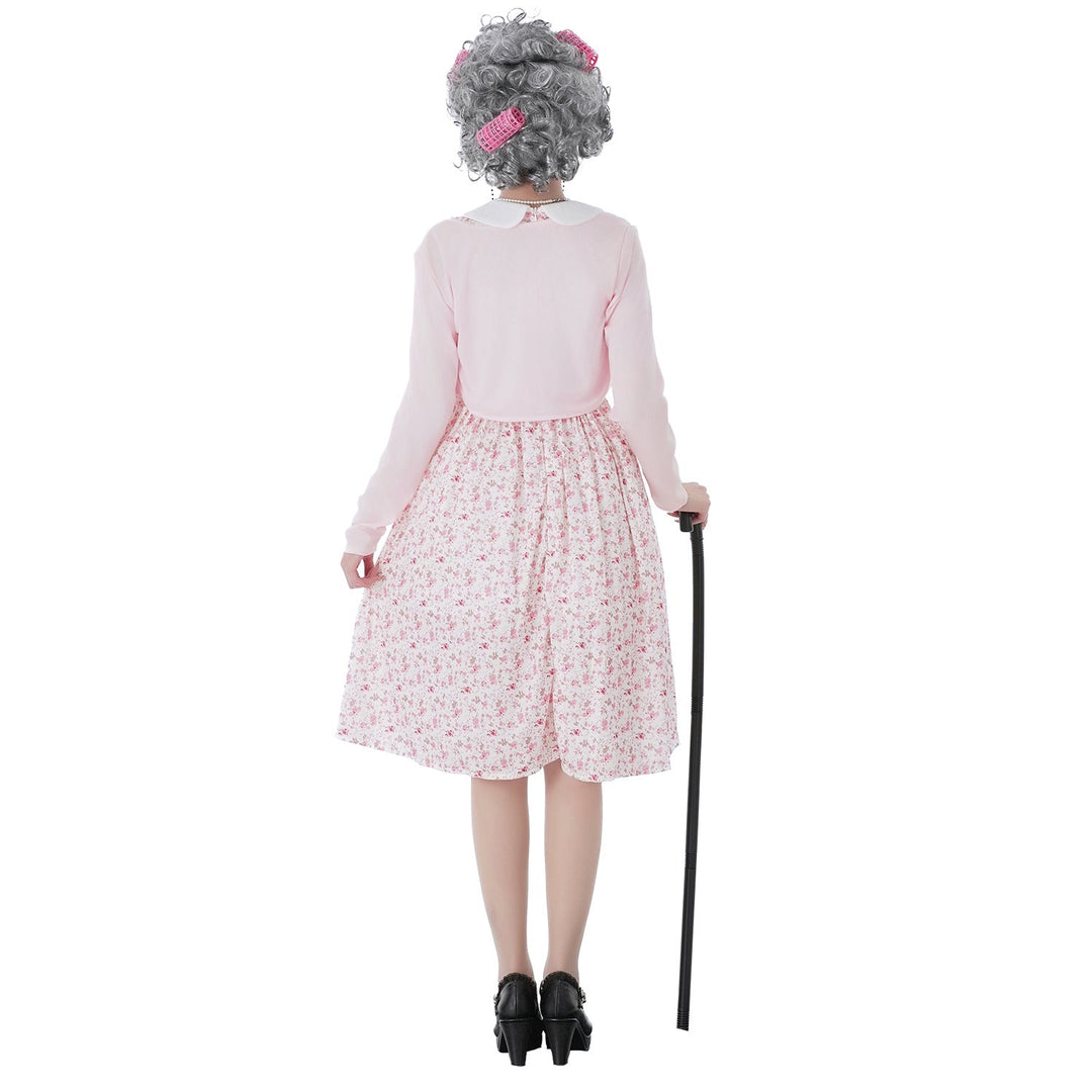Damen Vintage-blumenmuster Kleid mit schwingendem Rock und eleganten Details Echo Archiv
