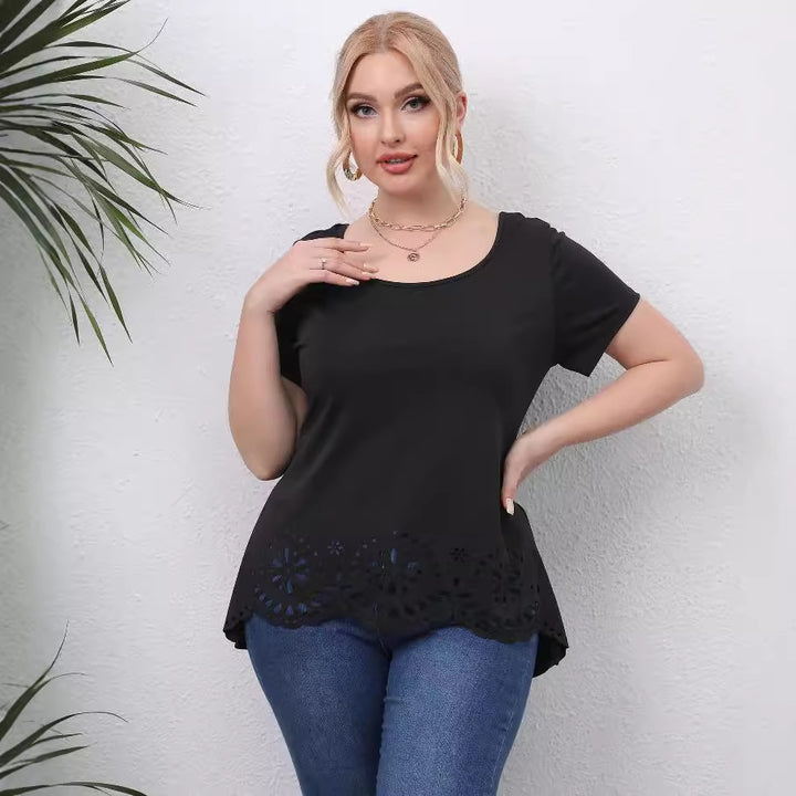 Damen Oberteil mit floralem Lochmuster Echo Archiv