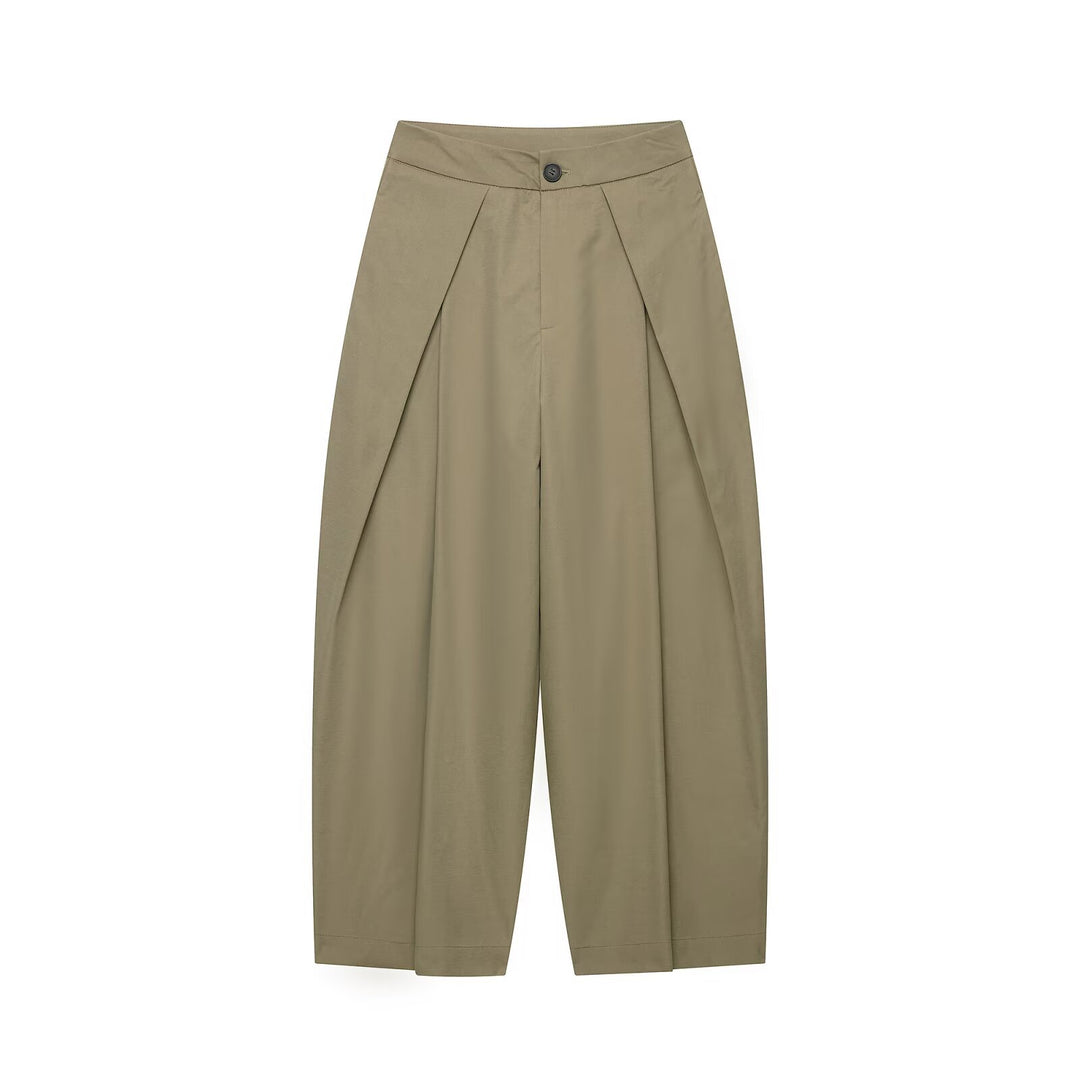 Damen Zweiteiler Kurzcape-Jacke mit Stehkragen und hochtaillierter Plissee-Culotte Echo Archiv