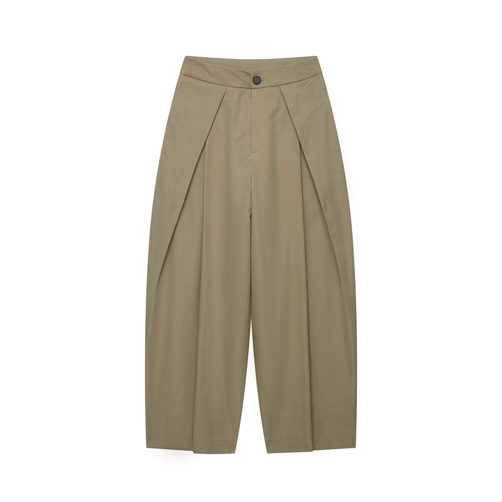 Damen Zweiteiler Kurzcape-Jacke mit Stehkragen und hochtaillierter Plissee-Culotte Echo Archiv