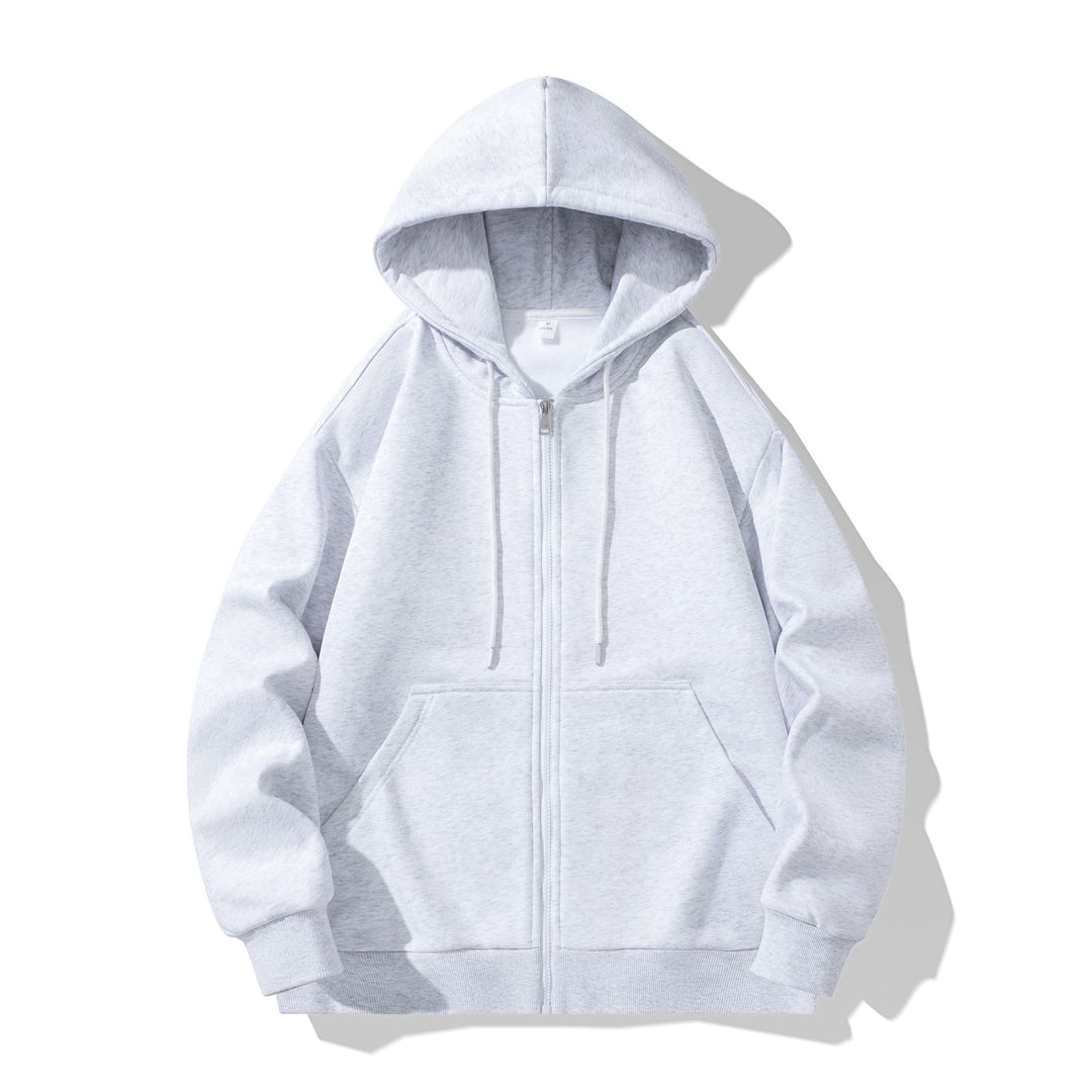 Unisex Oversize Kapuzen-Sweatjacke mit durchgehendem Reißverschluss, Kängurutaschen und gerippten Bündchen Echo Archiv