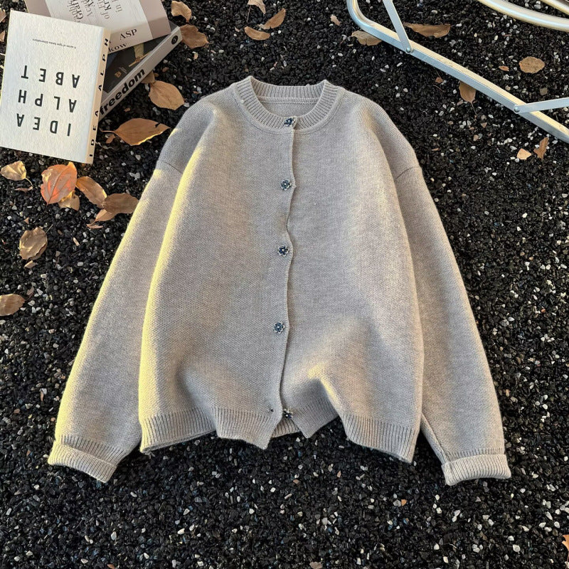 Unisex Kuscheliger melierter Feinstrick-Pullover mit Raglanärmeln und geripptem Rundhals Echoarchiv