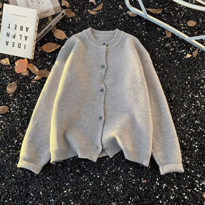 Unisex Kuscheliger melierter Feinstrick-Pullover mit Raglanärmeln und geripptem Rundhals Echoarchiv