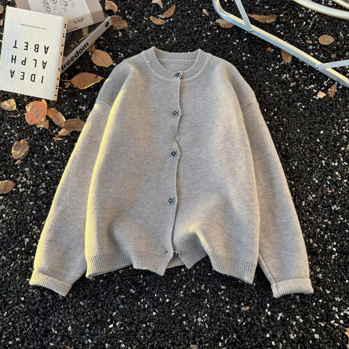 Unisex Kuscheliger melierter Feinstrick-Pullover mit Raglanärmeln und geripptem Rundhals Echoarchiv