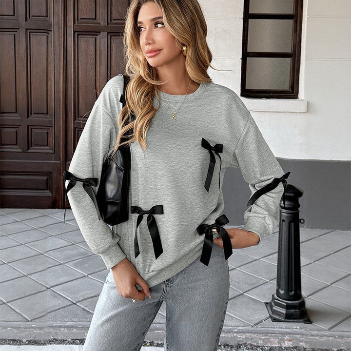Damen Bequemer Sweatshirt mit Schleifen-Design Echo Archiv