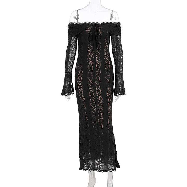 Damen Elegantes Spitzenkleid im figurbetonten Schnitt mit Off-Shoulder Design Echo Archiv