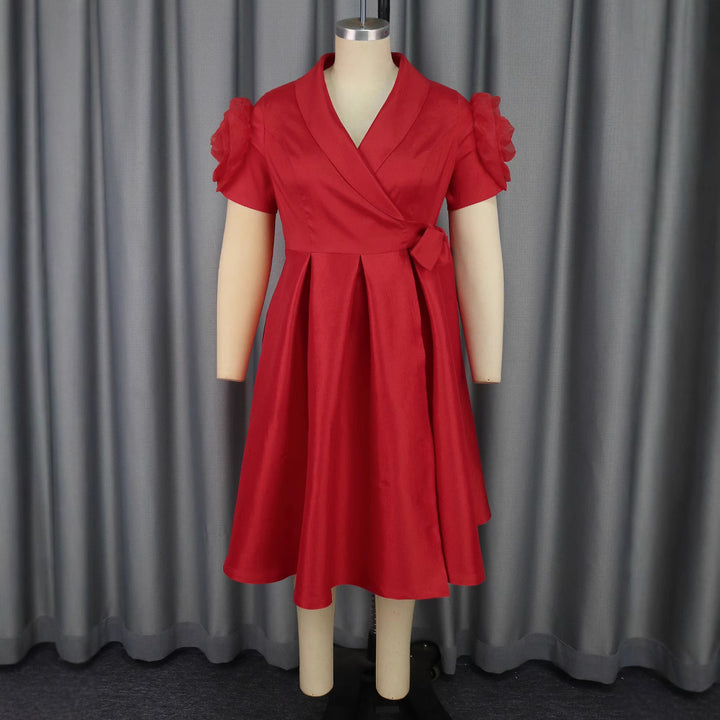 Damen Wickelkleid mit voluminösen Puffärmeln Echo Archiv