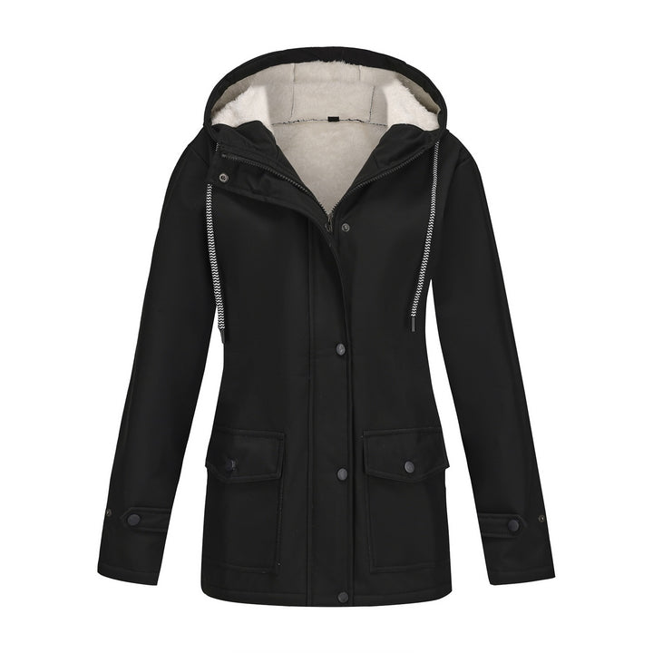 Damen nan wasserabweisender Parka mit Teddyfutter verstellbarer Kapuze und aufgesetzten Taschen Echo Archiv